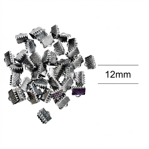 [10621] Cocodrilo metal plateado 12mm x 10g. 