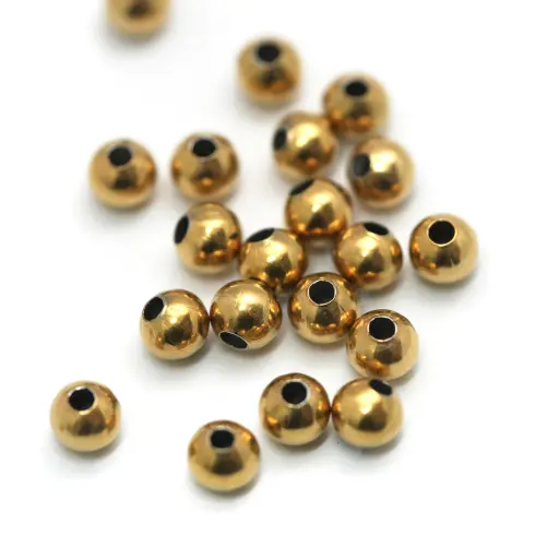 [10838] Bolita chapa acero 4mm GOLD x 25un.