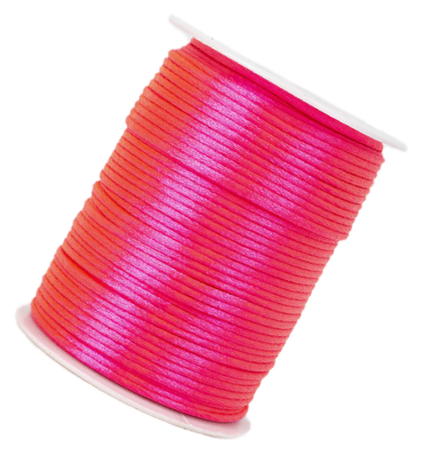 Cordón de seda rosa chicle 2mm 