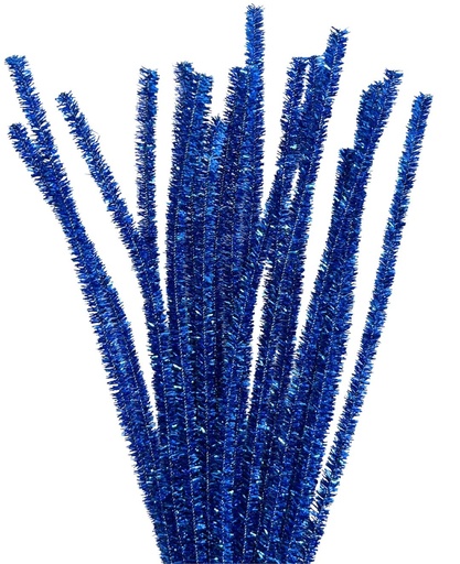 [11039] Limpia pipa lurex azul x 100 un.  