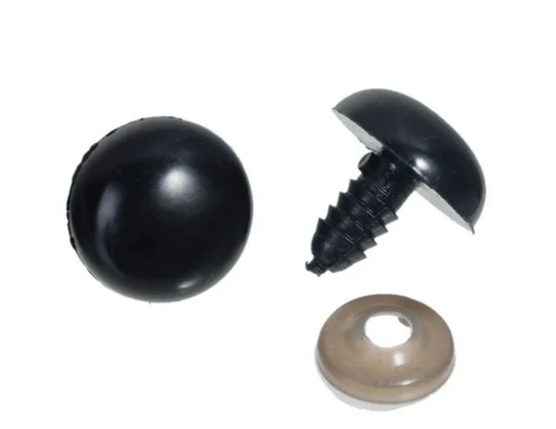 [12145] Ojos plásticos con tarugo y seguridad 14mm x 10un 