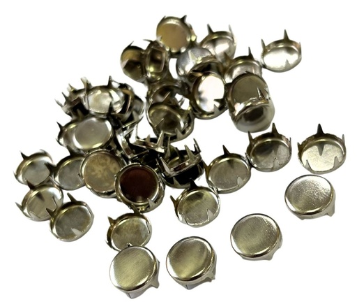 [10749] Tachas níquel redondas plana 9,5mm x 50un.  