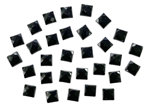 [10809] Gemas termopegables negra cuadrada 6x6mm x 30un 
