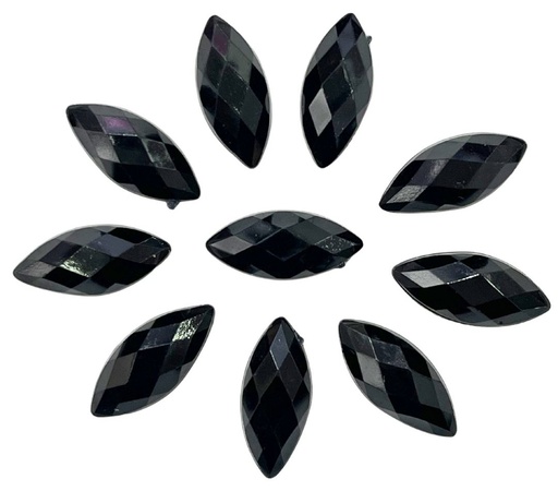 [10809] Gemas termopegables negra navette x 10un  