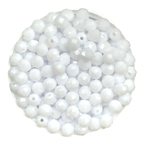 [10296] Bolita plástica facetada blanca 4mm x 10gr 
