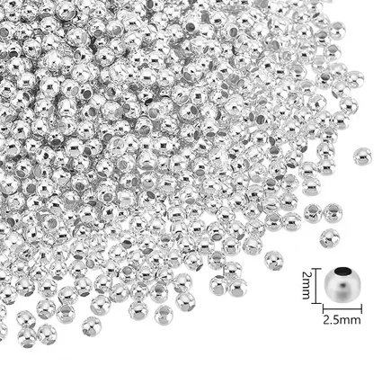Bolitas metálicas plata 2,4mm 