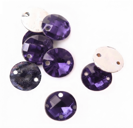 [11564] Gema p/coser redonda 20mm violeta x 25U   