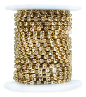 [11463] Strass cristal SS24 base oro #cristal x 1mt. 