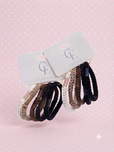 [12356]  Gomitas cabello color trenzada (3681-10) x 5un  