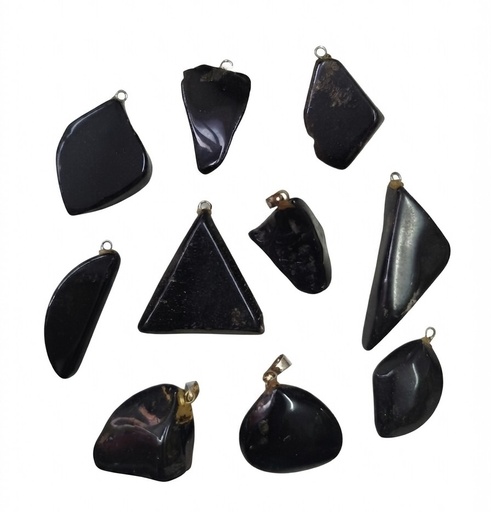 [12213] Dije piedra obsidiana c/pitón x 1 un.  
