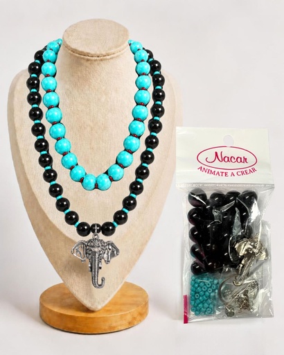 [13101]  Set Collar Chicle Negro