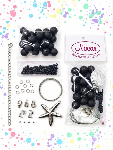 [13101]  Set Collar Chicle Negro