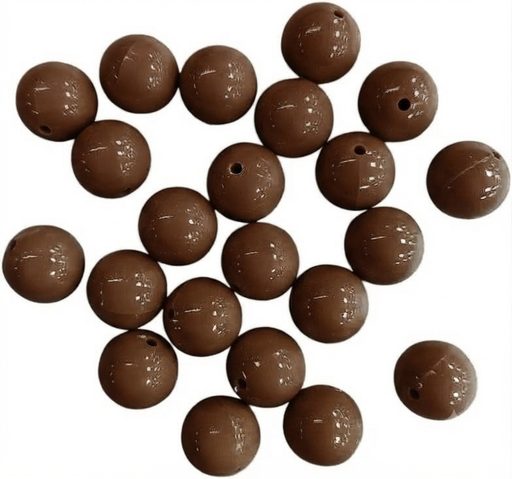 [10291] Bolita acrílico lisa 14mm marron x 40gr