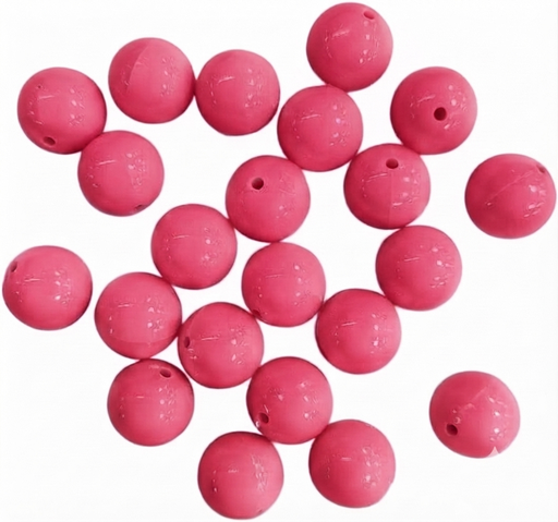 [10291] Bolita acrílico lisa 14mm rosa chicle x 40gr