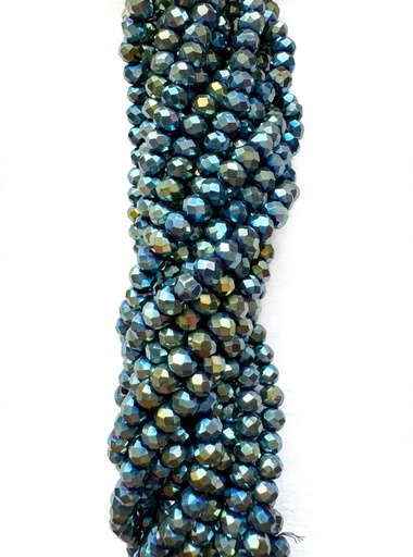 [10641] Cristal de roca 4mm verde metalizado (GB)  