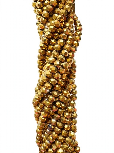 [10641] Cristal de roca 4mm dorado metalizado (GB)