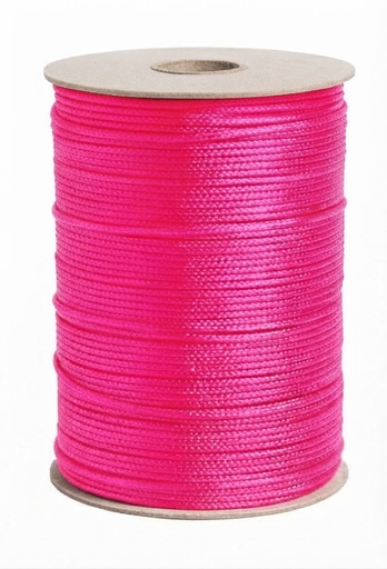 [15009] Cordón Coreano 1mm rollo rosa fluor x 10mts