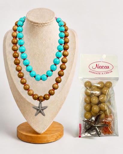[13101]  Set Collar Chicle Marron Claro