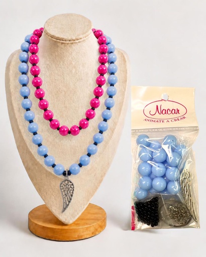 [13101]  Set Collar Chicle Celeste