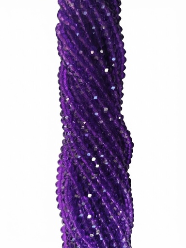 [10642] Cristal de roca 6mm violeta oscuro transparente (GE) 