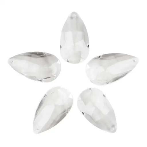 [10426] Cairel acrílico transparente dije gota #3071 30mm x 20gr   