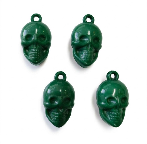 [15311] Dije calavera verde x 4un 