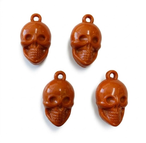 [15311] Dije calavera naranja x 4un   