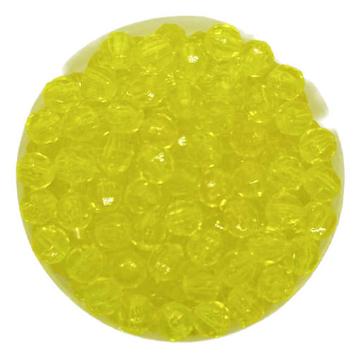 [10297] Bolita acrílica facetada amarillo 6mm x 10g