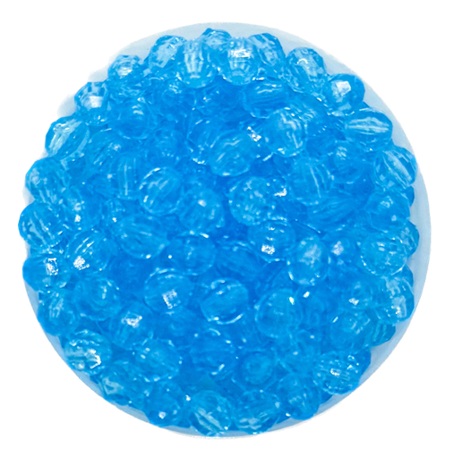 [10297] Bolita acrílica facetada celeste 6mm x 10g