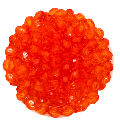 [10297] Bolita acrílica facetada naranja 6mm x 10g