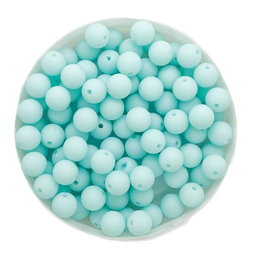 Bolita acrílico engomada celeste 6mm