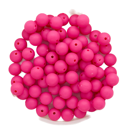 Bolita acrílico engomada magenta 6mm 