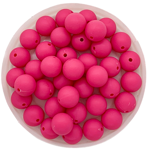 [10746] Bolita acrílico engomada magenta 8mm x 10g