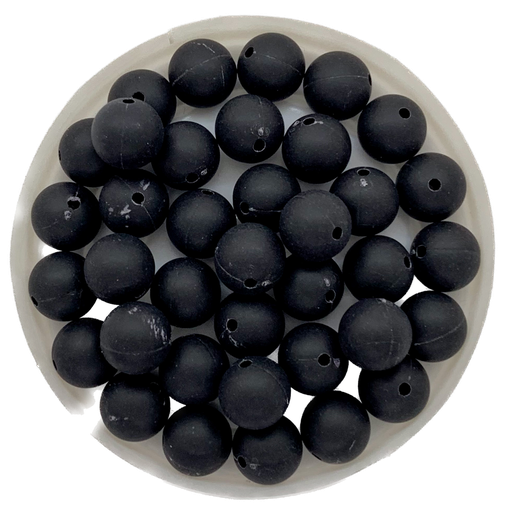 [10746] Bolita acrílico engomada negra 8mm x 10g