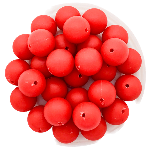 Bolita acrílico engomada rojo 10mm 