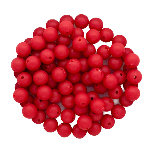 [11443] Bolita acrílico engomada rojo 6mm x 10g