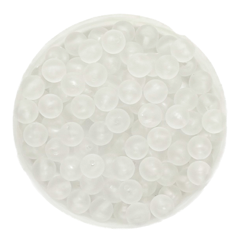 [11443] Bolita acrílico engomada transparente 6mm x 10g