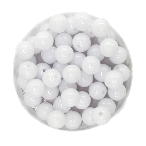 [10293] Bolita acrílico lisa blanco 8mm x 10gr