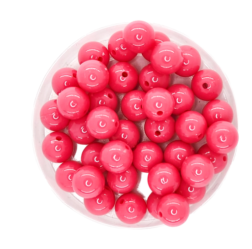 [10293] Bolita acrílico lisa magenta 8mm x 10gr