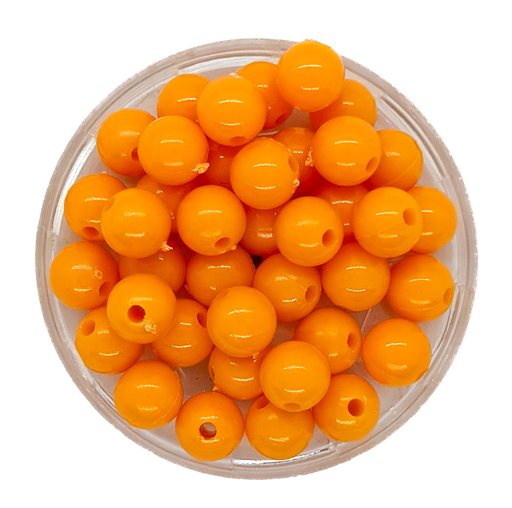 [10293] Bolita acrílico lisa naranja 8mm x 10gr