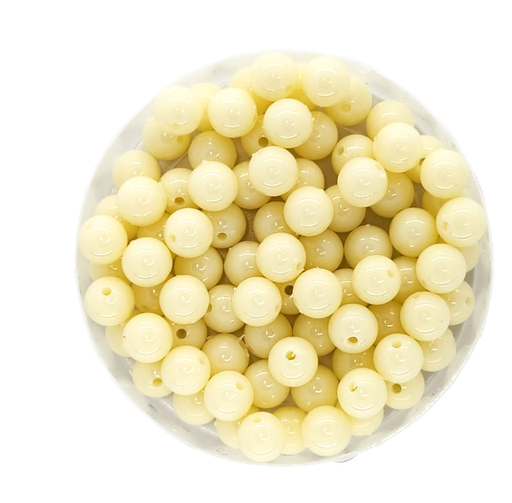 [10293] Bolita acrílico lisa natural 6mm x 10g