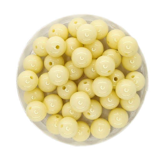 Bolita acrílico lisa natural 8mm 