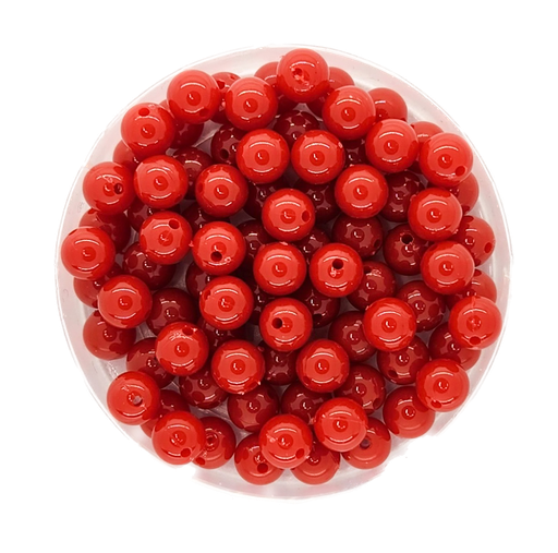 [10293] Bolita acrílico lisa rojo 6mm x 10g