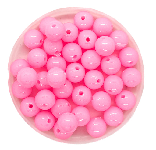 [10293] Bolita acrílico lisa rosa barbie 8mm x 10gr