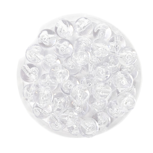 [10293] Bolita acrílico lisa transparente 8mm x 10g