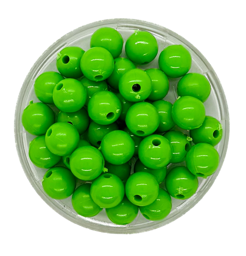 Bolita acrílico lisa verde manzana 8mm 