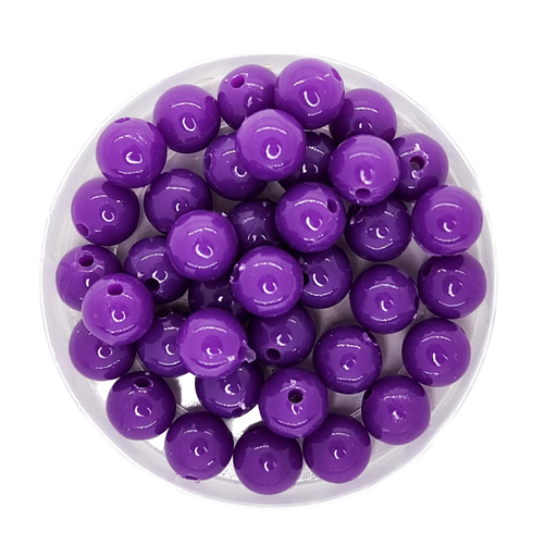 [10293] Bolita acrílico lisa violeta 8mm x 10g