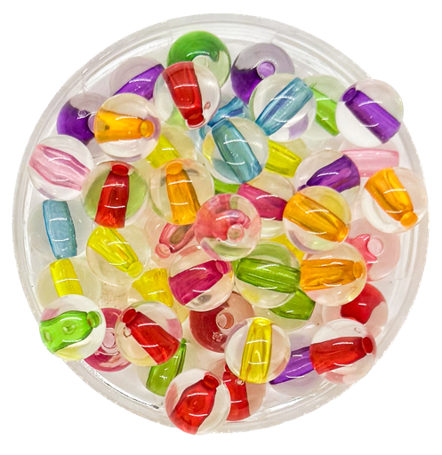 [11363] Bolita inyectada multicolor 8mm x 10gr.