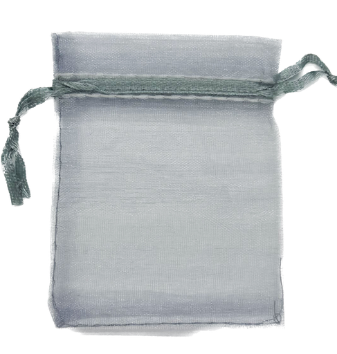 [10320] Bolsita de organza 8x6cm gris x 10un.
