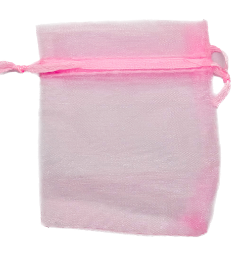 [10320] Bolsita de organza 8x6cm rosa chicle x 10un.